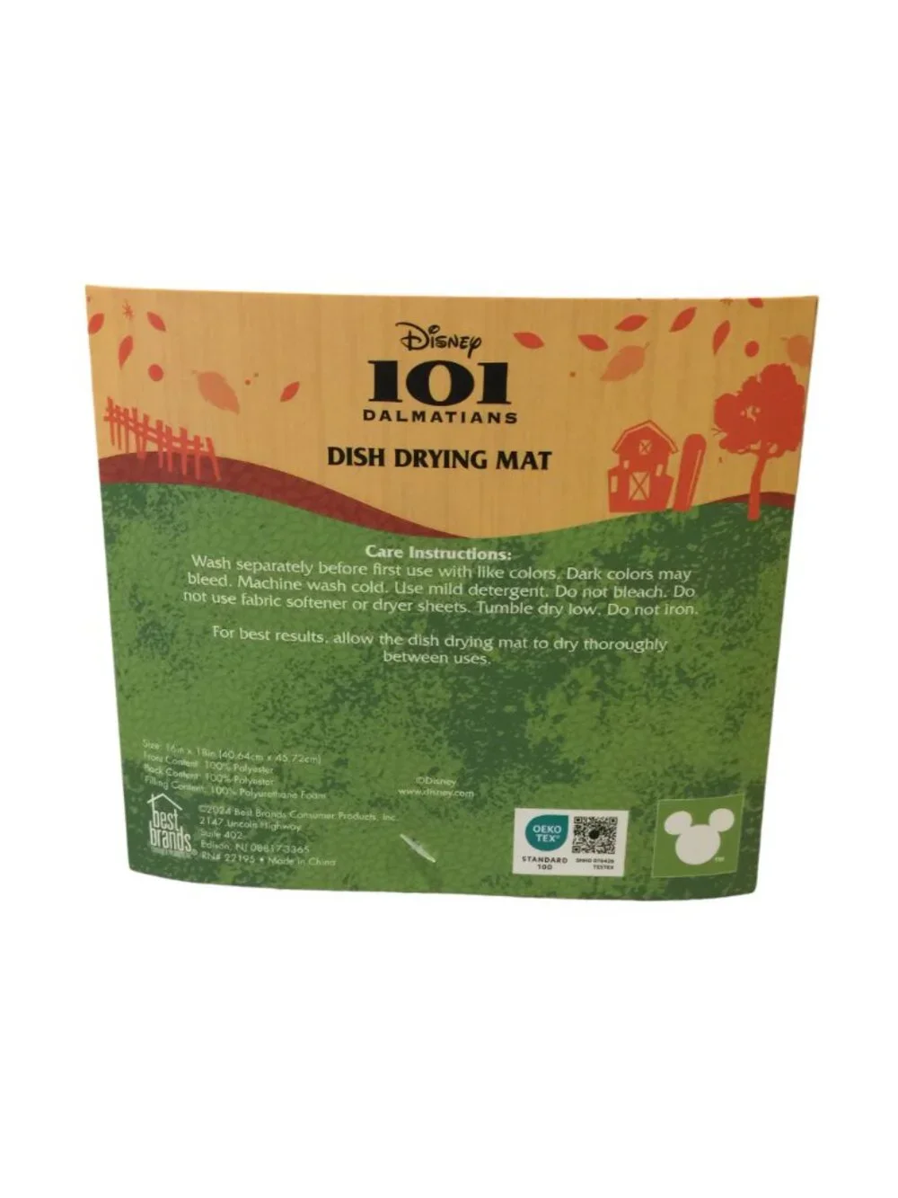 Disney 101 Dalmatians Autumn Themed Pumpkins Dish Drying Mat 16